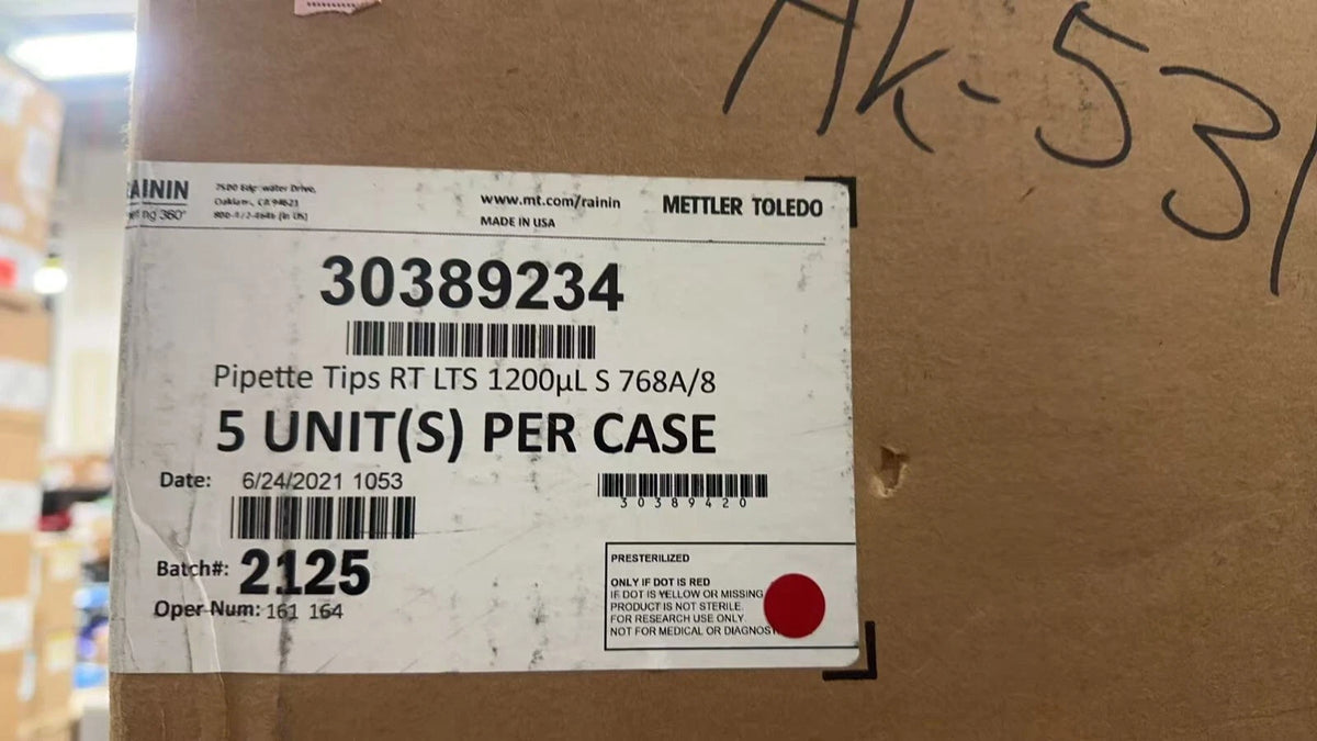 Rainin 30389234 Pipette Tips RT LTS 1200µL S 768A/8 case of 5 units new