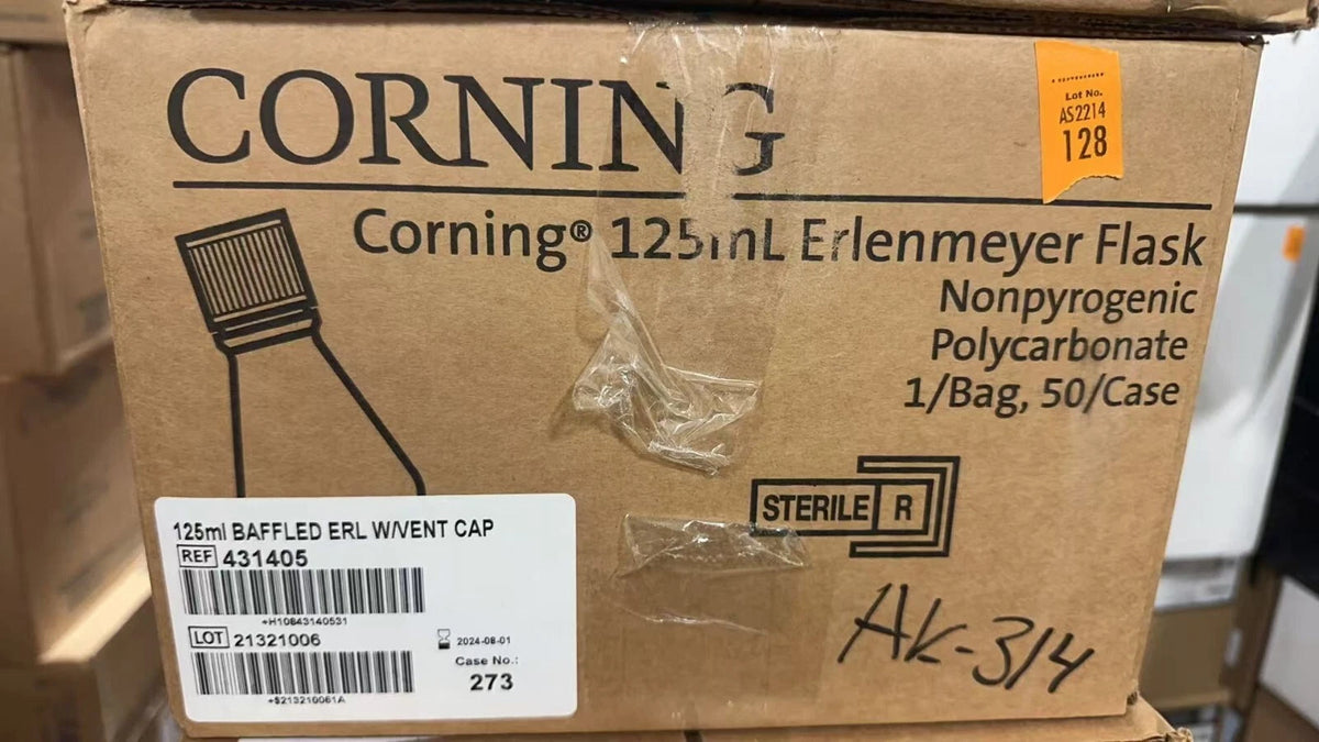 Corning 431405 125ml Baffled Polycarbonate Erlenmeyer Flask with Vent Cap