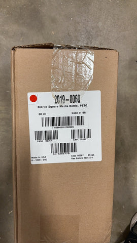 Thermo 2019-0060 Nalgene Square PETG Media Bottles with Closure