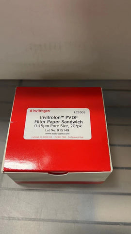 Invitrogen LC2005 PVDF Filter Paper Sandwich 0.45 µm, 8.3 x 7.3 cm (20/Pk)