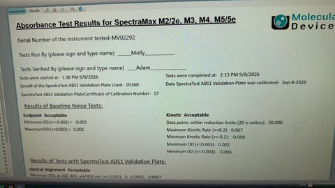 Molecular Devices SpectraMax M5 Plate Reader with Calibration and Warranty