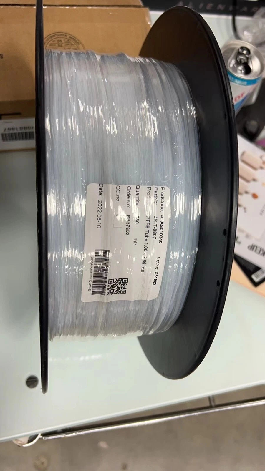 VICI Jour Natural PTFE Tubing, 1/16'' OD x 1.0 mm ID, JR-T-6807, 250m