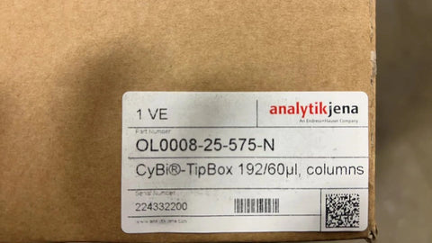 CyBi TipBox 192 10 TipBoxes, 60 µL, Net Volume 50µL, OL0008-25-575-N Columns