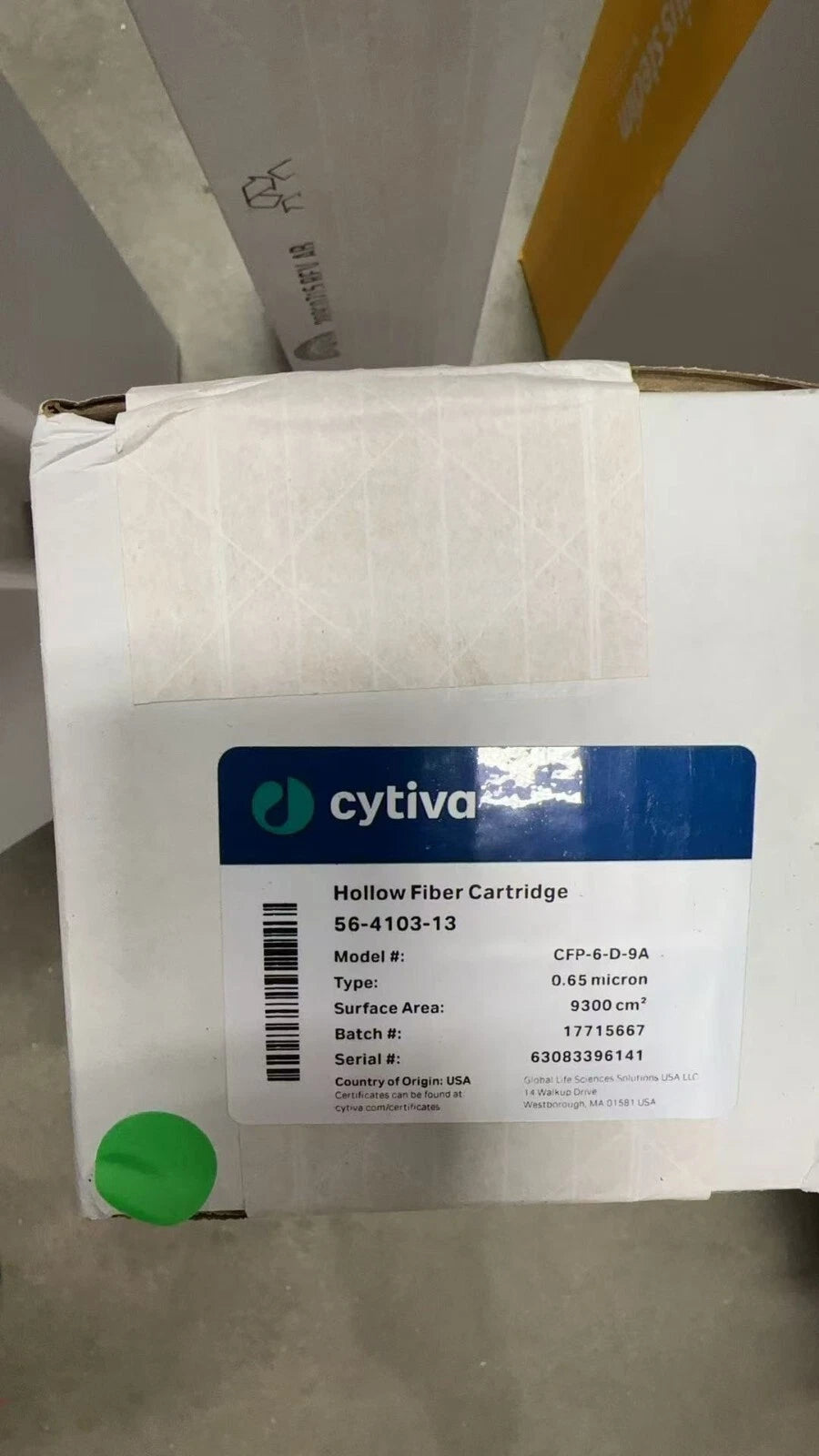 Cytiva GE Hollow Fiber Cartridge 56-4103-13 Model CFP-6-D-9A 0.65 Micron