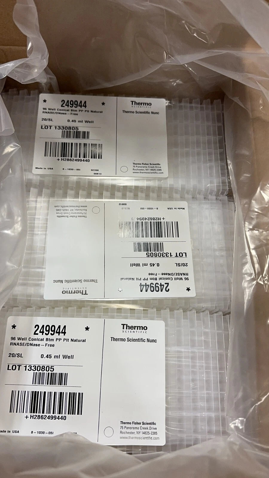 THERMO SCIENTIFIC 0.45mL Nunc Storage Microplates 96-Well NonSterile 120/Case