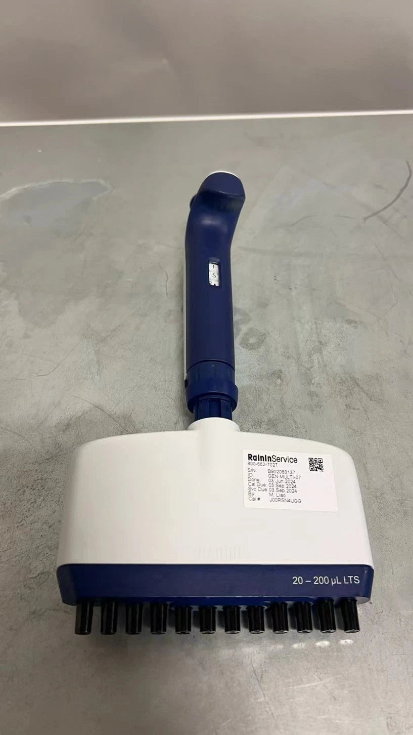 Rainin Pipet-Lite L-200 XLS 20-200uL LTS 12 Channel Pipette with WARRANTY
