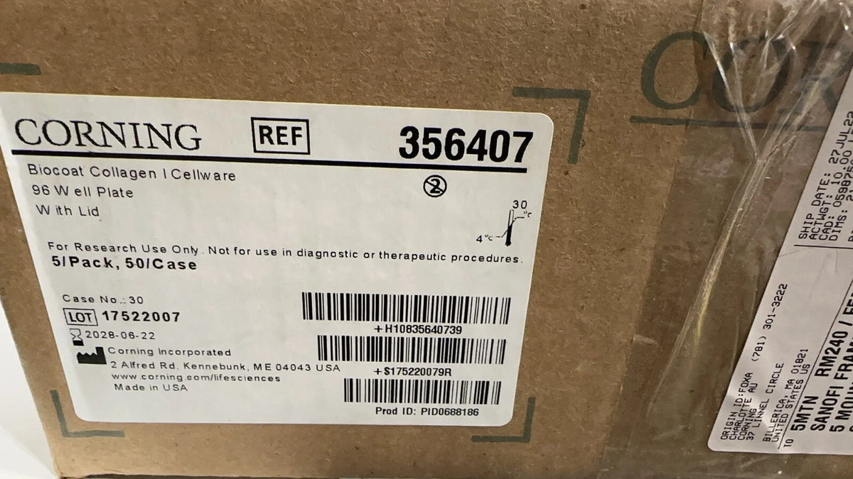 Corning 356407 Clear Collagen I Cellware Multiwell and Assay Plate, left 45 Well