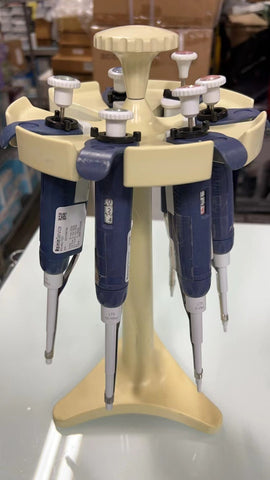 6x Rainin LTS Single Pipette L1000, L200, L100, L20, L10, L2 ul, W/Stand