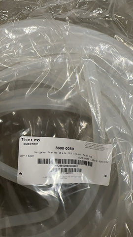 Thermo Nalgene 8600-0080 Pharma-Grade Platinum-Cured Silicone Tubing, 1/4"x1/2"
