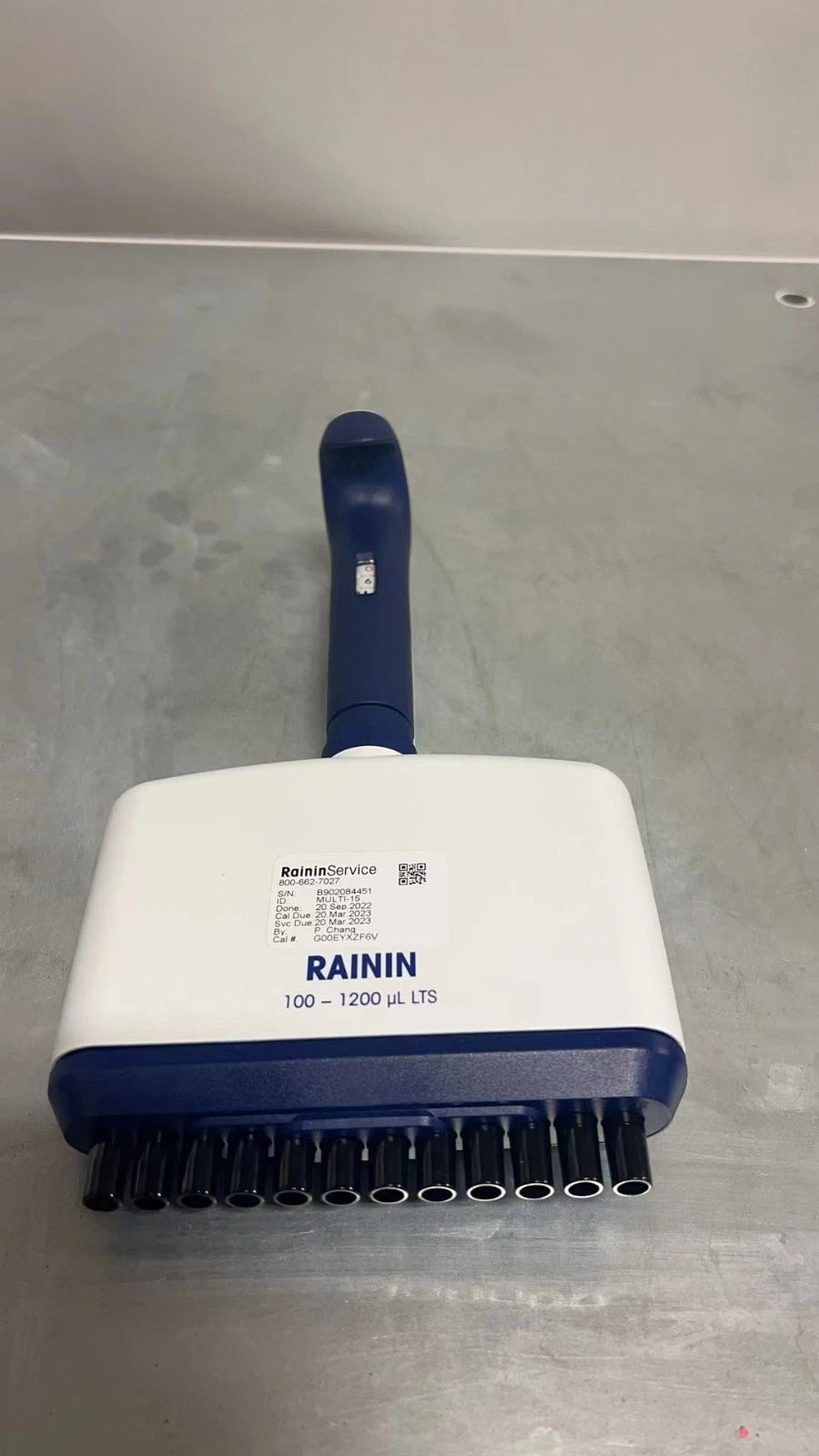 RAININ PIPET-LITE L-1200 XLS 100-1200ul LTS MULTI 12 Channel with WARRANTY