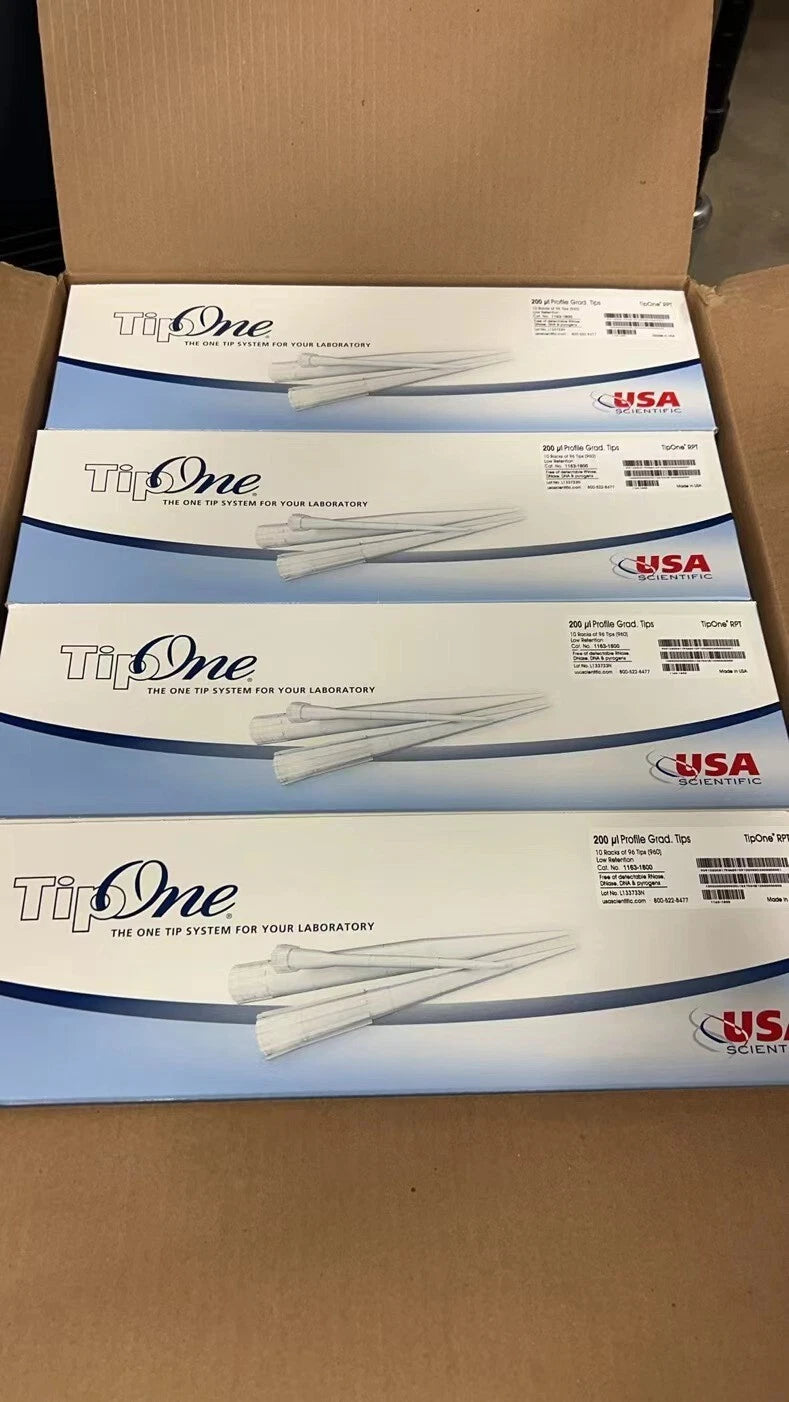 USA Scientfic 1163-1800 200 µL Graduated Tips, 80 racks, Total 7680 tips