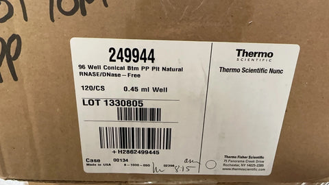 THERMO SCIENTIFIC 0.45mL Nunc Storage Microplates 96-Well NonSterile 120/Case