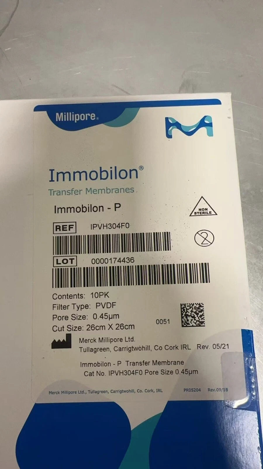 Millipore IPVH00010 Immobilon-P PVDF Membrane