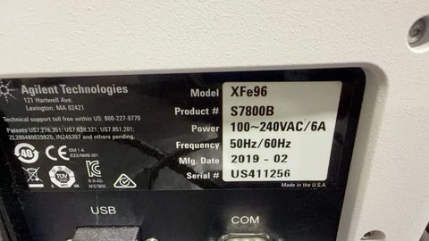 Agilent Seahorse XFe96 Analyzer Cell Metabolism Extracellular Flux System