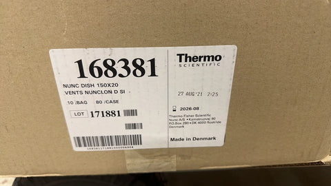 Thermo Scientific Nunc Cell Culture/Petri Dishes 168381, 150X20, 10/Bag, 80/Case