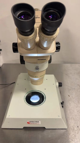 Olympus SZ11 Stereo Microscope w/ SZX-ILLK100 Base & Nanodyne T2P1