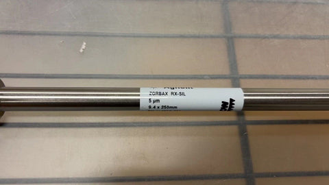 Used Agilent 880975-201 ZORBAX Rx-SIL 5 µm, 9.4 x 250 mm column