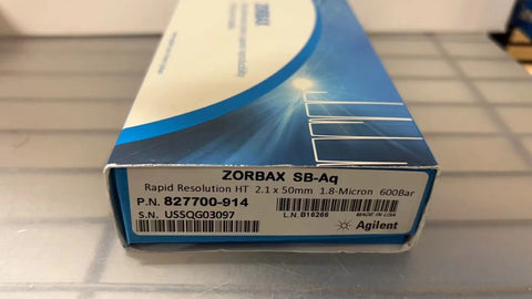 Sealed Agilent 827700-914 ZORBAX RRHT StableBond Aq, 2.1 x 50 mm, 1.8 µm