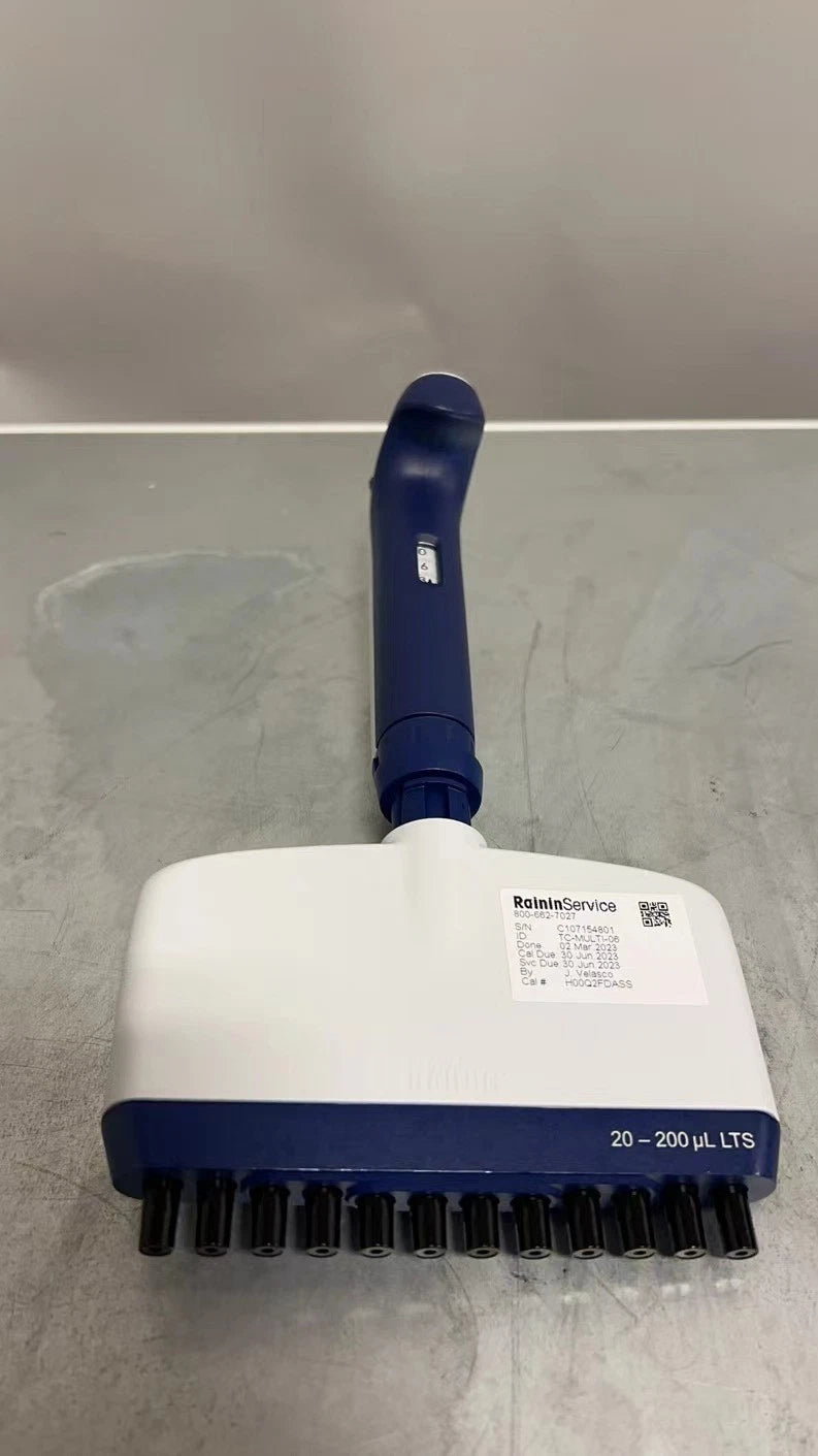Rainin Pipet-Lite L-200 XLS 20-200uL LTS 12 Channel Pipette with WARRANTY