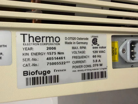 Heraeus Biofuge Fresco Refrigerated Benchtop Centrifuge