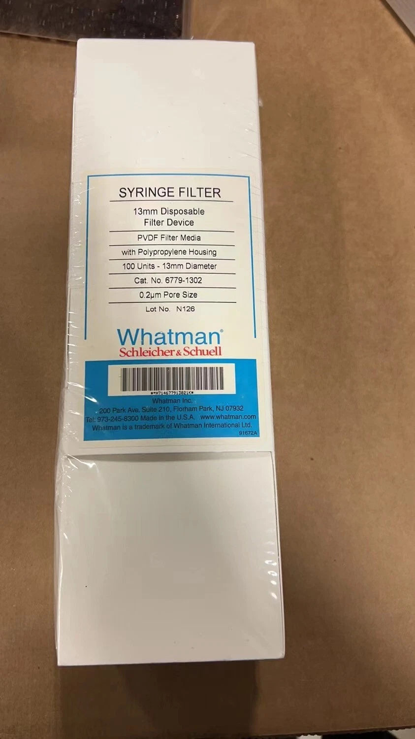 Whatman 6779-1302 Syringe Filter,13mm Dispoable Filter Device, 0.2um pore