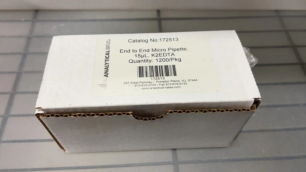 Analytical Sales 172513 End to End Micro Pipette, 15µL, K2EDTA, 1200 units