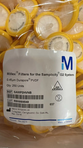 Millipore SAMP2HVNB Millex-HV 0.45 for Samplicity G2 µm, PVDF, 33 mm