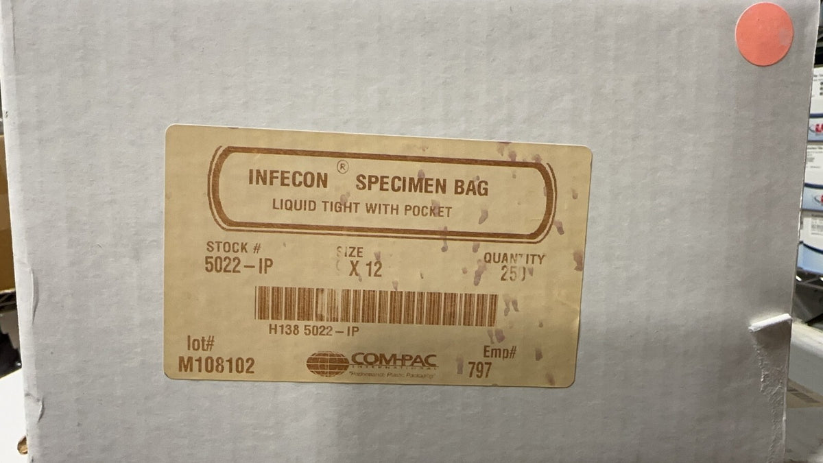 INFECON specimen bag Liquid Tight With Pocket 9x12 in. 250pcs 5022-IP