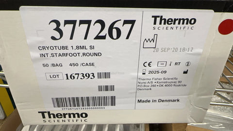 (350) THERMO NUNC 1.8mL SI PP Starfoot Cryogenic Storage Cryotubes 377267