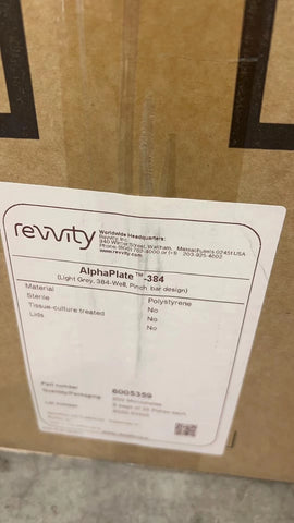 Revvity 6005359 AlphaPlate 384-well, light gray, untreated, 125 plates left
